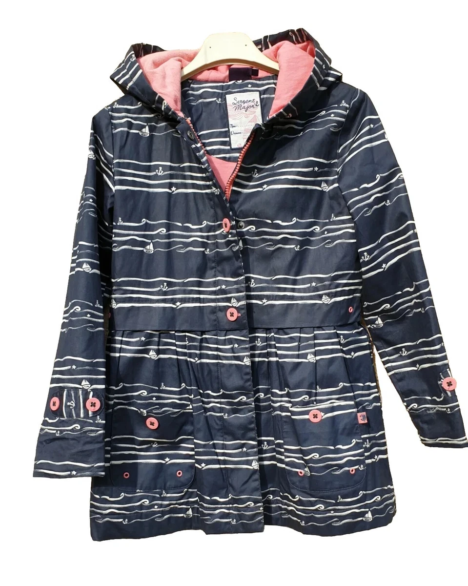 Sergent Major manteau imper doubl bleu marine capuche marin