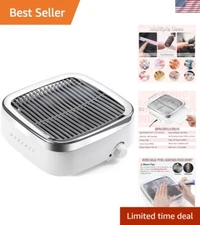 60W Nail Dust Collector with Dual Fans - Adjustable Suction for Salon & Home Use