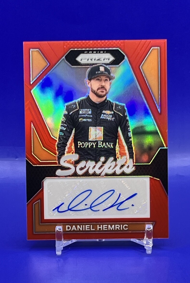 2024 NASCAR Prizm Racing Red Prizm SCRIPTS AUTO SP DANIEL HEMRIC 70/99
