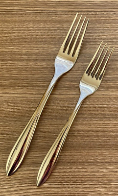 Lenox SCULPT Stainless Glossy Flatware 18/10 1 Dinner Fork and 1 Salad Fork