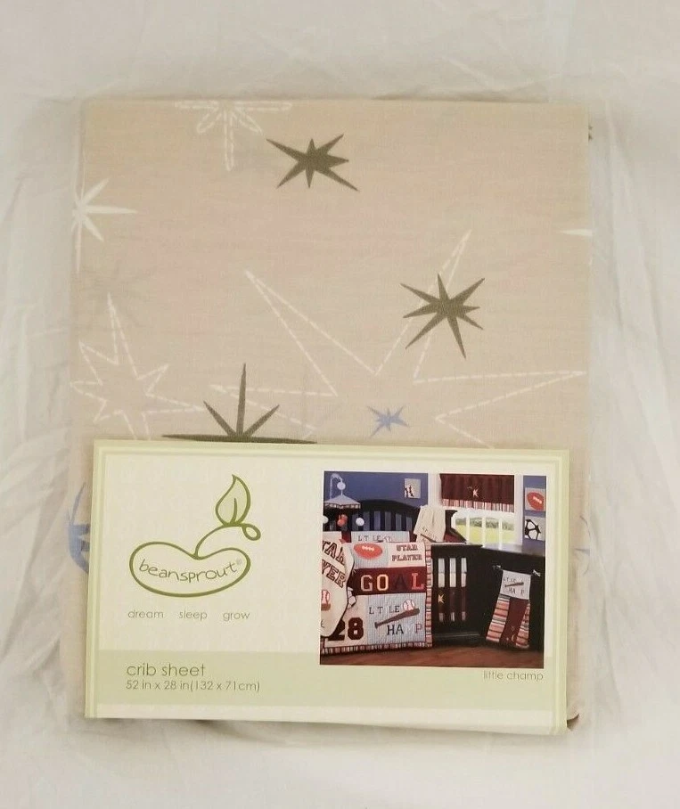 Sábana bajera ajustable Bean Sprout Little Champ nueva en paquete Foto 3 de 4