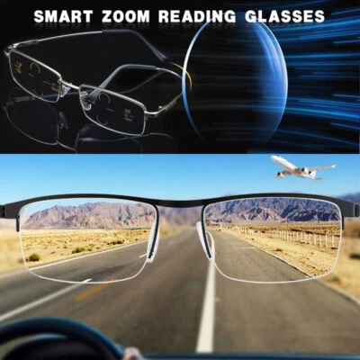 German Smart Zoom Reading Glasses Multifocal Reading Glasses Anti Blue Light - Bild 1 von 4