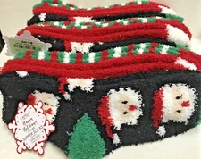 Lot of 3 Packs count 3 each Capelli New York  Happy Holidays Slipper Socks New,