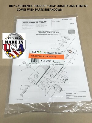 GENUINE OEM Ram Cylinder Seal Kit for OTC 10 Ton Cylinder Power