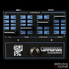 BRAND NEW SOLIDGOLDFX COMMODORE OVERDRIVE PEDAL WITH FADERS RETRO ART