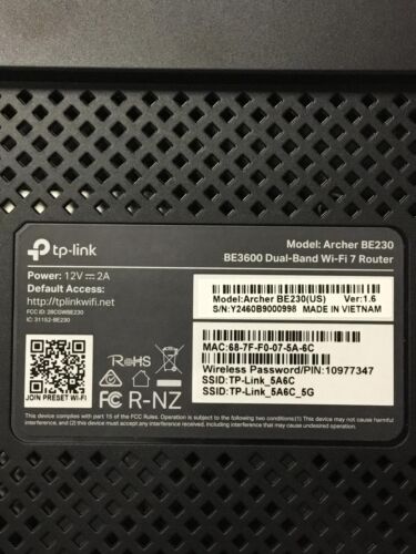 NEW TP-Link Archer BE3600 Dual-Band WiFi 7 Router 2.5Gbps Ports w/ AC Power - Photo 7/15