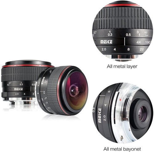 Meike Optics MK 6,5mm f2.0 Fisheye Objektiv Ultra-Weitwinkel für Sony E-Mount - Bild 4 von 6