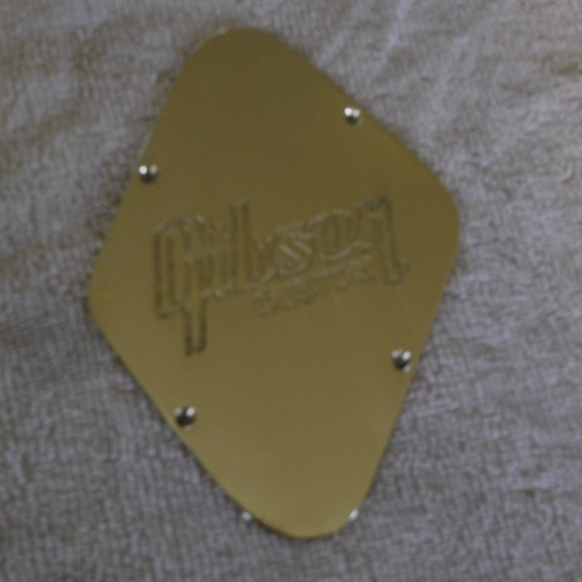 Gibson/Les Paul- back plate- BRASS- custom ENGRAVED and polished