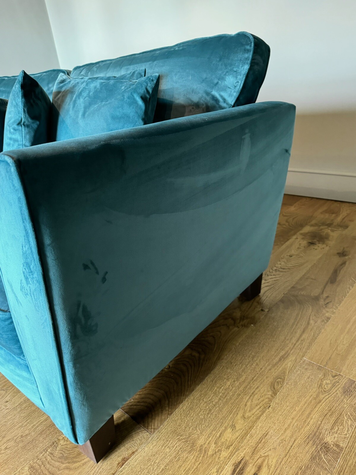 3 Seater SOFOLOGY CANTERBURY Sofa In TEAL VELVET RRP £1099 BARELY USED eBay