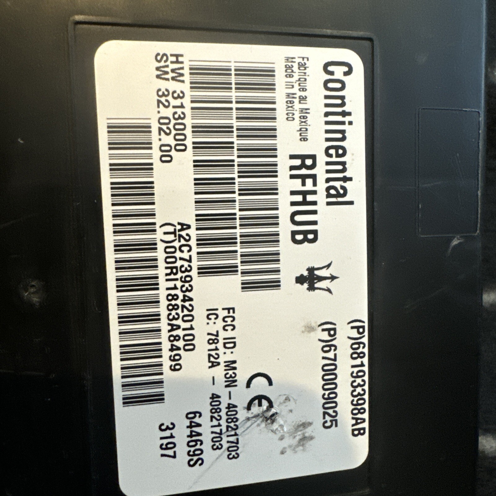 Fits 14/17 Maserati Quattroporte M156 Keyless Control Unit 68193398AB W/Antenna