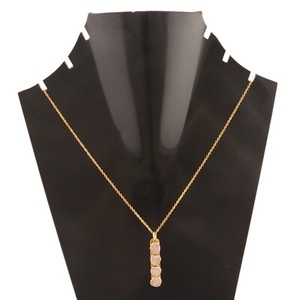 Authentic Design Real Gray Sugar Druzy Yellow Gold Plated Cable Chain Pendant Necklace