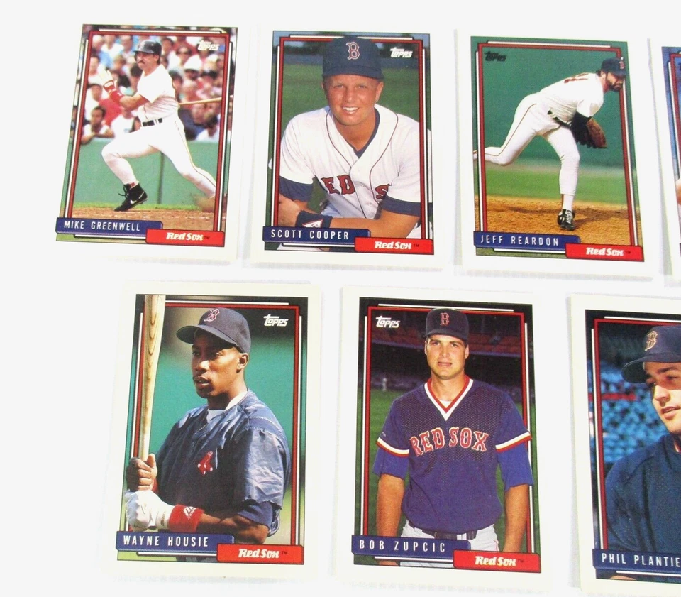 Tarjetas de béisbol de los Medias Rojas 9x MLB #113#488#182#598#249#639#377#782#416 Topps 1992 Foto 2 de 4
