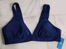 Nwt Woman  s Cupshe Navy Blue Top Bathing Suit Size medium.