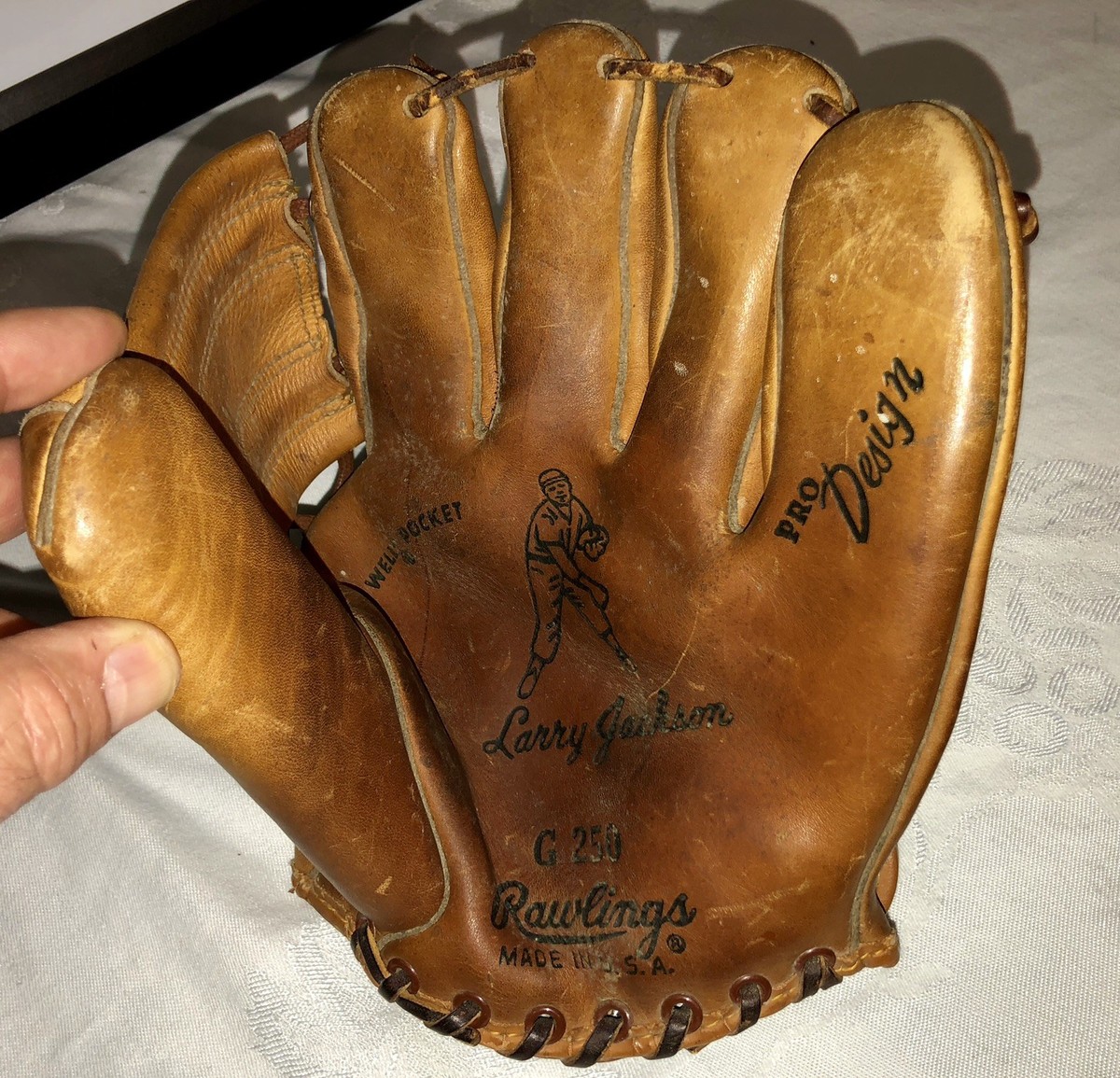 Vintage Larry Jackson Rawlings G250 Pro Design Baseball Glove