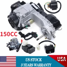 For 150CC 4-Stroke Complete Engine GY6 Scooter ATV Go Kart Motor CVT Long Case