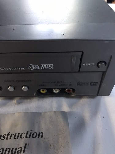 Samsung DVD-V3500 DVD VCR Combo Lettore VHS Telecomando Istruzioni TESTATO - Foto 3 di 8