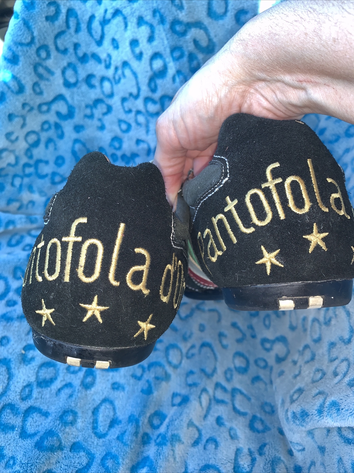 PANTOFOLA D’ORO Scarpe da calcio casual Pantofola D'Oro Italia da uomo in pelle nera TAGLIA 12 GUC (18)