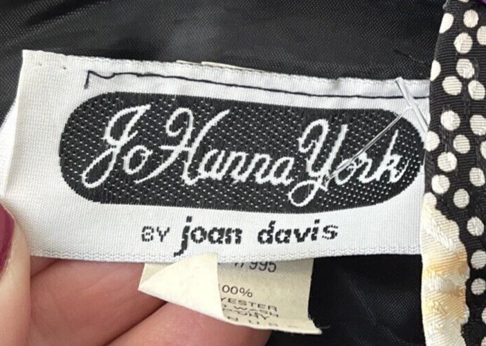 Chaqueta Top Mujer Jo Hanna York By Joan Davis Negra 18 Floral Manga Larga De Colección Foto 2 de 4