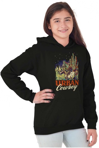 Cool Vintage Distressed Western Urban Cowboy Youth Hooded Sweatshirt Boy or Girl - Picture 5 of 7