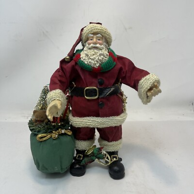 #ad #ad Vintage Sears Fabric Mache Santa 10.5quot; Tall $17.99