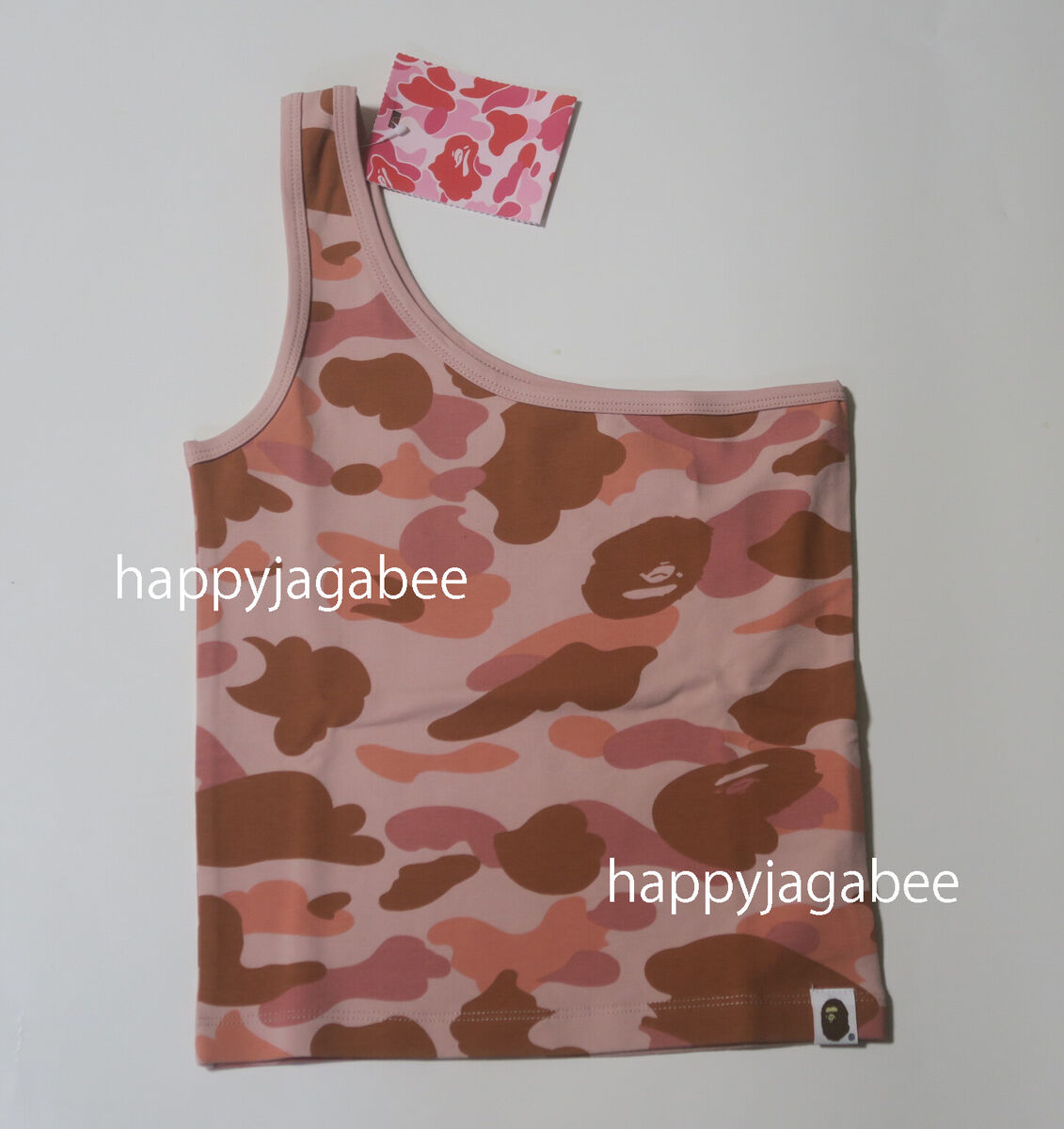A BATHNIG APE Ladies' 1ST CAMO ONE SHOULDER TOP 1K30208001 r A BATHNIG APE Ladies' 1ST CAMO ONE SHOULDER TOP 1K30208001 r