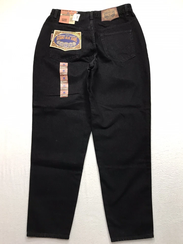 Y2K новый с Ярлыками GITANO расслабленный Jean женщин 18 (32 x 30) черный конус ноги запас ретро - Изображение 3 из 4