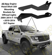 NEW Engine Hood LED Mount Brackets for Offroad Lights Fits Ford F-150 2004-2014
