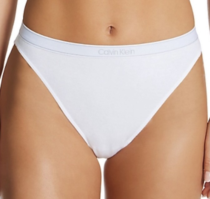 CALVIN KLEIN Pure Ribbed Soft Modal White Cheeky Bikini Panty Womens Sz S M L XL