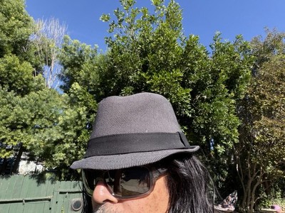 U3i Fedora Trilby Hat Black Gray L/XL