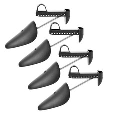2 Pairs Black Durable Plastic Adjustable Shoe Stretchers Men Shoe Trees