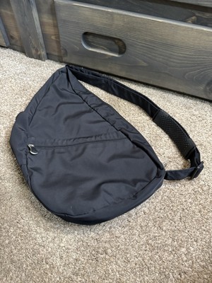 Ameribag Healthy Back Pack Bag Black USA Nylon Crossbody Sling