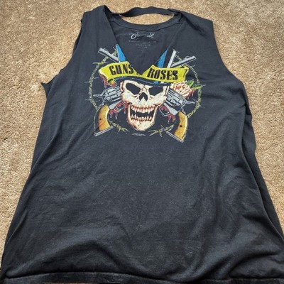 Bravado Guns N Roses Graphic Muscle Tank Black Distressed Cut Off XL 2016