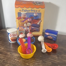 Vintage Fisher Price Fun With Food Set 6502 Baking Fun Complete In Box Crisco