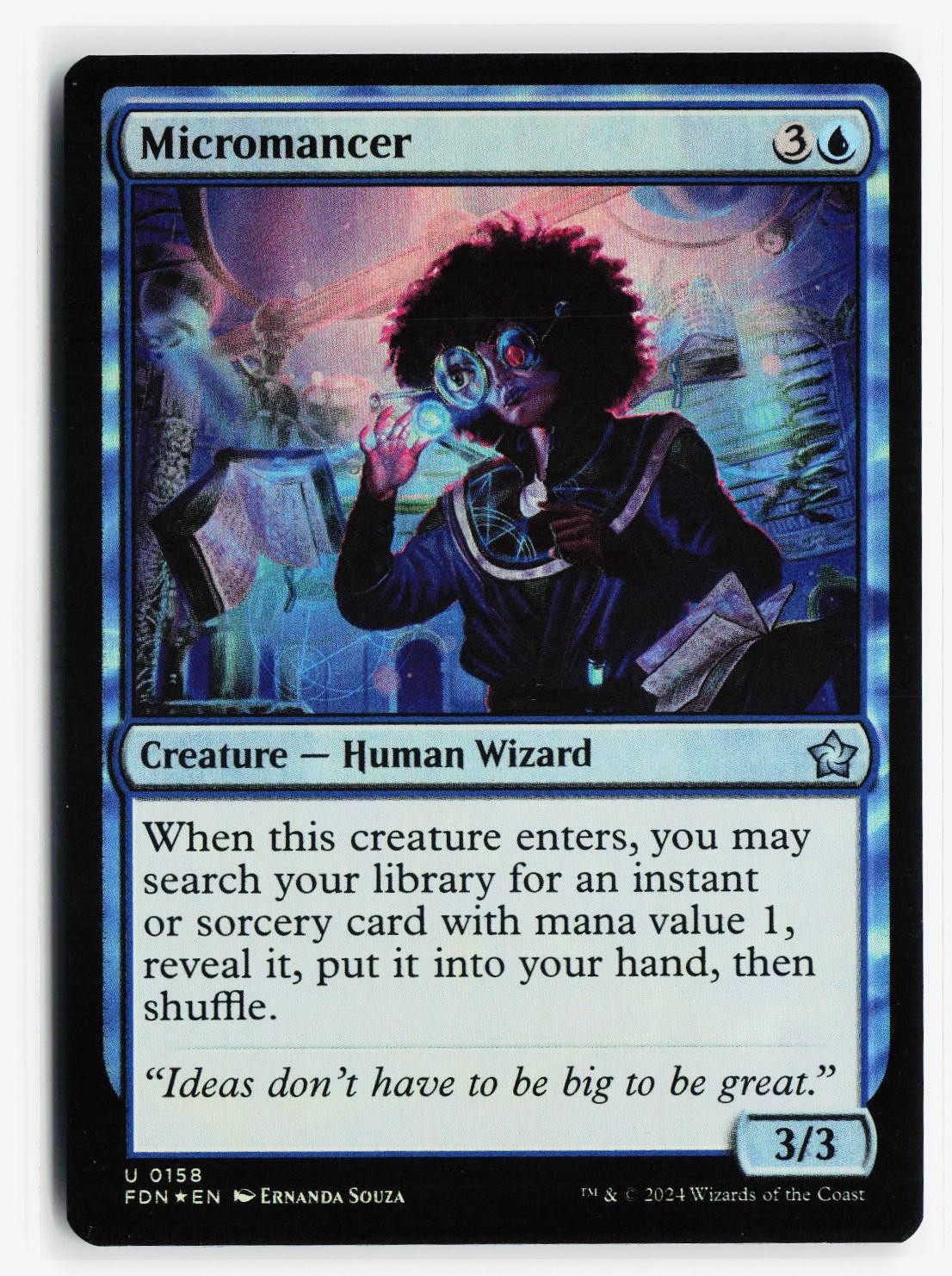 MICROMANCER 158 UC FOUNDATIONS FOIL NM MTG