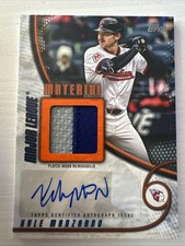 2025 Topps Kyle Manzardo Patch Auto 16/25 Materials Guardians MMAU-KM Orange
