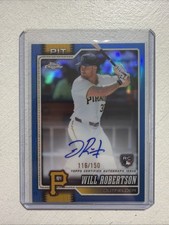 Will Robertson Rookie Card Auto Blue 116/150 2026 Topps Chrome. rookie card picture