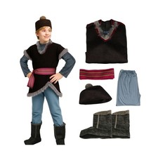 MORROWIND Kids 5 Pieces Medieval Costume Brown Tunic Top Pants Belt... Fast Ship