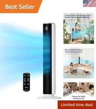 Smart Tower Fan with Timer and Oscillation – 25ft/s Breeze for Ultimate Comfort