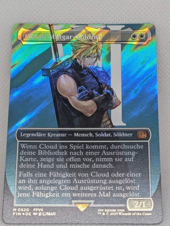 Cloud, Midgar Mercenary SURGE FOIL GERMAN FFVII Final Fantasy 7 MTG Magic NM - Image 3 of 4