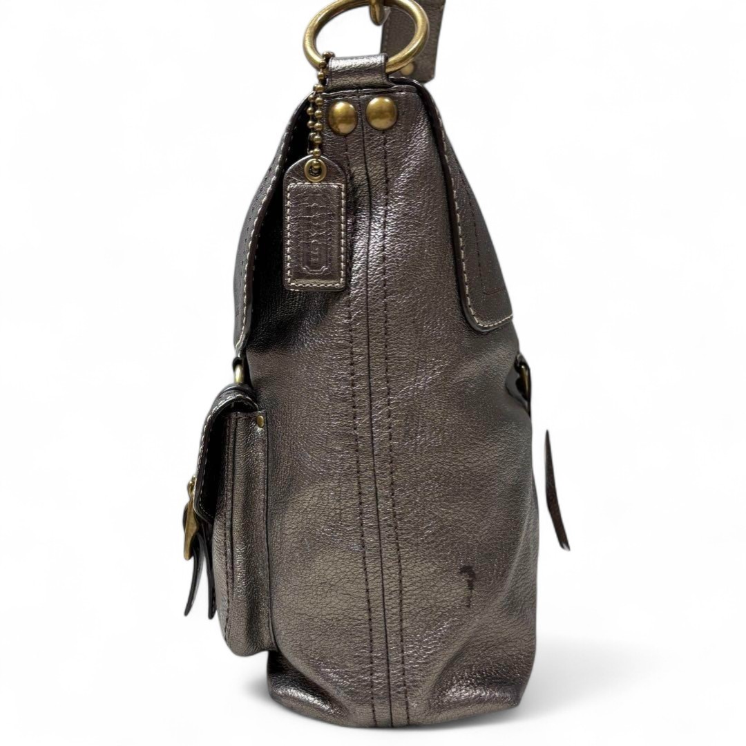 COACH 7466 Legacy Brooklyn Y2K Metallic Leather Hobo