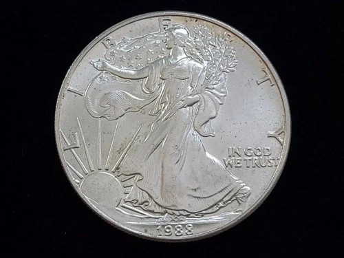 1988 $1 American Silver Eagle 1oz Fine Silver Coin #3 NICE!