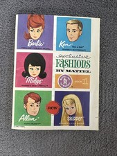 Original Barbie Exclusive Fashions Book 1 Doll Wardrobe Mini Catalog Mattel 1963