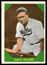 1960 FLEER BASEBALL GREATS HACK WILSON 48 MINT BASEBALL CHICAGO CUBS