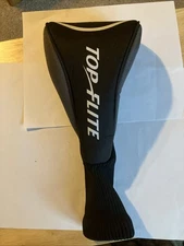 Headcover Top Flite Driver Golf Head Cover Black/Gray/White Excellent Condition