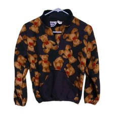 Vintage kids/child/ youth Pullover Fleece Sweater Size 14 Bears Used As-Is