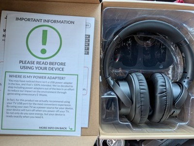 Avantree Ensemble Wireless Over-the-Ear Headphones with Charging Base - Black