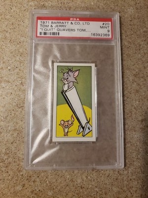  1971 Barratt & Co TOM & JERRY  ''I QUIT!!'' PSA 9 MINT 