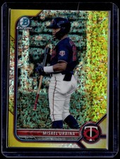 2022 Bowman Misael Urbina Chrome Prospects Yellow Mini-Diamond Refractors /75