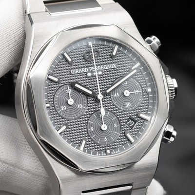 Girard Perregaux Gray Dial 42mm  Titanium Laureato Chronograph 81020-21-3263-1CM