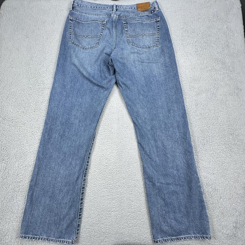 Lucky Brand Jeans Mens 36x34 181 Relaxed Straight Denim Stone Wash Distressed - Picture 9 of 17